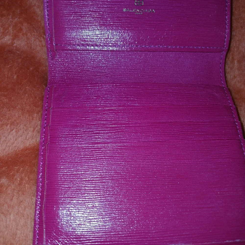 Balenciaga Pink Wallet with Gem Detail
